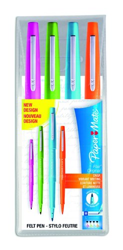 [1948133] PAPER MATE - Blister 4 ROTULADORES FLAIR FUN (NARANJA,TURQUESA, MAGENTA Y VERDE CLARO) (Ref.S0697071)