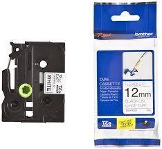 [9928437] BROTHER - CINTA de ROTULAR LAMINADA FLEXIBLE 8m 12mm NEGRO sobre BLANCO (Ref.TZE-FX-231)