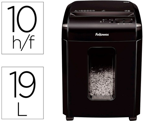 [9159821] FELLOWES - Destructora de documentos 10m capacidad de corte 10 h seguridad p5 destruye grapas y tarjetas de (Ref. 4630601)