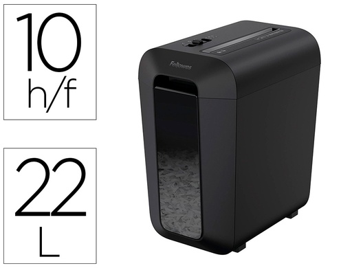 [9159826] FELLOWES - Destructora de documentos lx-65 capacidad de corte 10 h seguridad p4 destruye grapas clips y (Ref. 4400701)