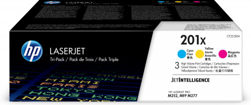 [9927411] HP - LASERJET PRO M252N 201X PACK 3 TONER ALTA CAPACIDAD CYAN/MAGENTA/YELLOW (Ref.CF253XM)