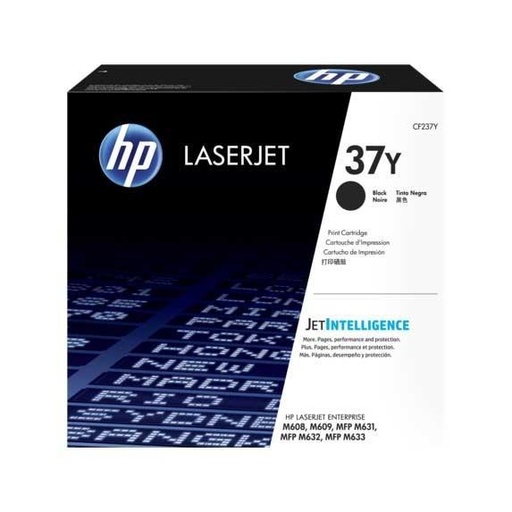 [9926746] HP - TONER NEGRO LASERJET CON JETINTELLIGENCE M608N/DN/X - Nº 37Y XXL CAPACIDAD SUPERIOR (Ref.CF237Y)