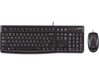 [9155121] LOGITECH - Set teclado + raton mk120 usb con cable negro (Ref. 920-002550)