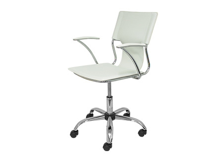 [9156125] PIQUERAS Y CRESPO - Silla giratoria pyc respaldo medio regulable en altura similpiel blanca 860+90x480x440 mm (Ref. 214BL)