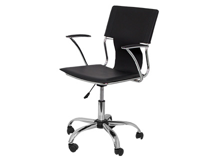 [9156123] PIQUERAS Y CRESPO - Silla giratoria pyc respaldo medio regulable en altura similpiel negra 860+90x480x440 mm (Ref. 214NE)