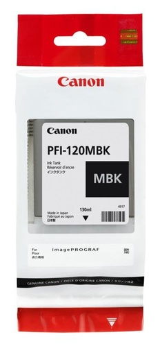 [9929792] CANON - TINTA NEGRO MATE TM - 200 , 205 , 300 , 305 - PFI-120 MBK (Ref.2884C001AA)
