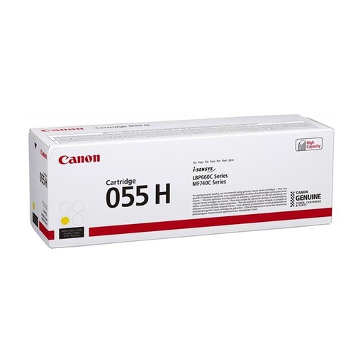 [9935263] CANON - TONER 055 H LBP664CDW / MF745CDW / I-SENSYS LBP663CDW / LBP664CX / MF742CDW AMARILLO 5900 PAGINAS (Ref.3017C002)