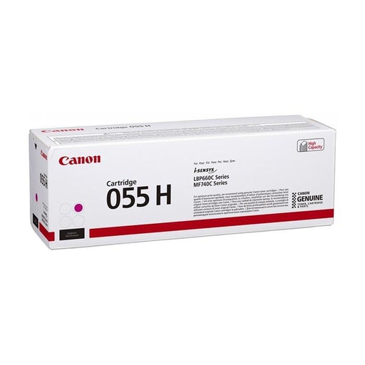 [9935261] CANON - TONER 055 H LBP664CDW / MF745CDW / I-SENSYS LBP663CDW / LBP664CX / MF742CDW MAGENTA 5900 PAGINAS (Ref.3018C002)