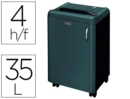[9155472] FELLOWES - Destructora de documentos 1050hs capacidad de corte 4 hojas seguridad p7 papelera 35 l (Ref. 4603801)
