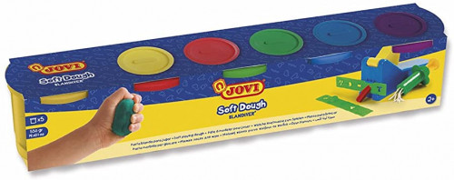 [9931229] JOVI - PLASTILINA BLANDIVER SOFT DOUGH 110 gr. SURTIDOS CAJA DE 5 (Ref.405)