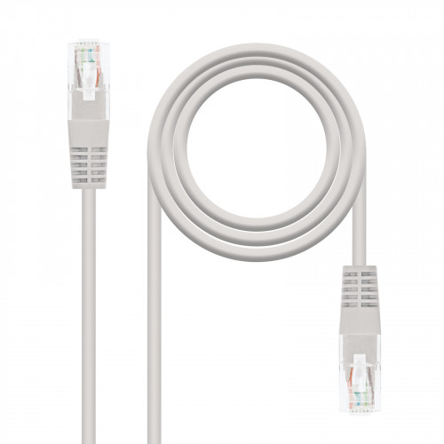 [2162701] NANOCABLE - Cable red latiguillo rj45 categoria 6 utp awg24 color gris longitud 0,5 m (Ref. 10.20.0400)