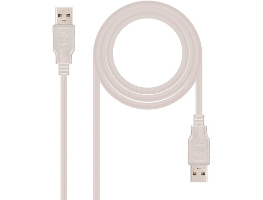 [2162686] NANOCABLE - Cable usb 2.0 tipo a/m-a/m color gris longitud 1 m (Ref. 10.01.0302)