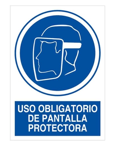 [9160639] ARCHIVO 2000 - Pictograma obligatorio uso de pantalla protectora pvc color azul 210x297 mm (Ref. 6173-04 AZ)