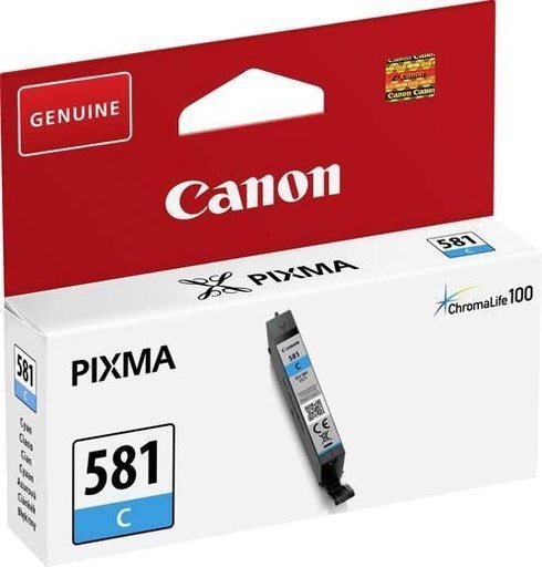[9927763] CANON - TINTA CIAN - PIXMA TS615X/TS815X/TS915X/TR755X/TR855X - CLI-581C (Ref.2103C001)