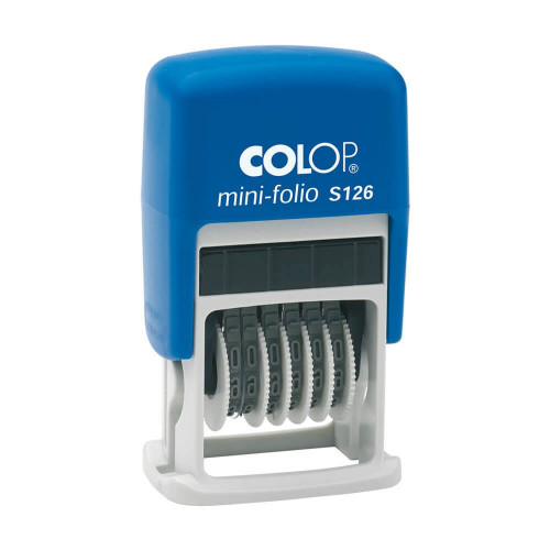 [9935915] COLOP - SELLO PRINTER S126 4MM NUMERADOR ESPAÑOL AZUL/NEGRO (Ref.104941)