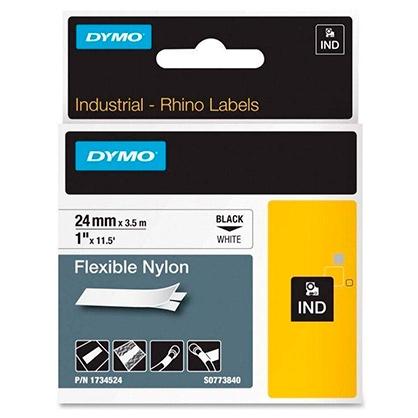 [9932923] DYMO - CINTA de ROTULAR RHINO ID1 NYLON FLEX.3,5m 24mm NEGRO sobre BLANCO () (Ref.1734524)