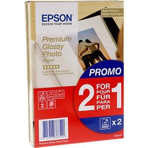 [9929170] EPSON - PAPEL PREMIUM GLOSSY PHOTO 255 GR, 10 X 15CM, 40H. PROMOCIÓN 2X1 (Ref.C13S042167)