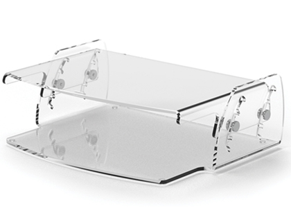 [9156474] FELLOWES - Soporte para monitor clarity ajustable 5 posiciones transparente 70x256x320 mm hasta 15 kg (Ref. 9731101)