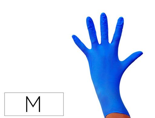 [9160173] Guante de nitrilo desechable sensitive sin polvo talla m mediana color azul caja de 100 unidades (Ref. 272)