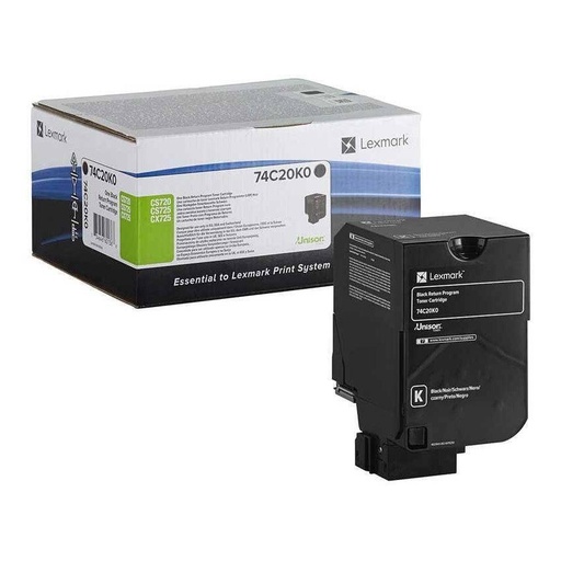 [9931746] LEXMARK - TONER NEGRO CS720, CS725, CX725 RETORNABLE (Ref.74C20K0)