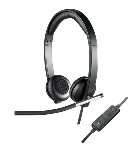 [9936475] LOGITECH - AURICULAR H650E CON CABLE, DIADEMA, BIAURAL (Ref.981-000519)