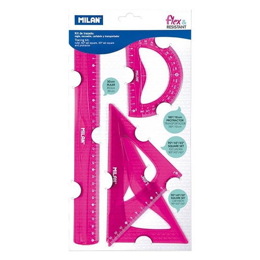 [9929775] MILAN - EQUIPO DIBUJO 30 CMS ROSA (Ref.359801P)