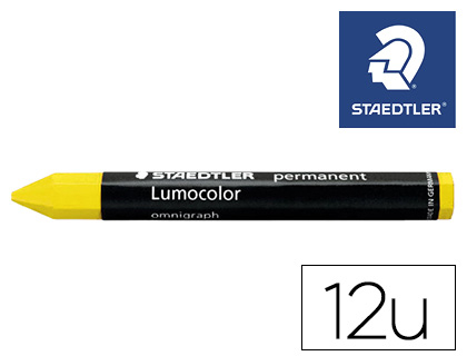 [9155377] STAEDTLER - Cera para marcar amarillo lumocolor permanente omnigraph 236 caja de 12 unidades (Ref. 236-1)