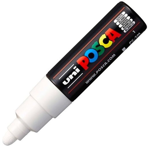 [9941519] UNI-BALL - MARCADOR T.OPACA NO PERM. UNI POSCA 7,0 (PC-7M) BLANCO (Ref.228254000)