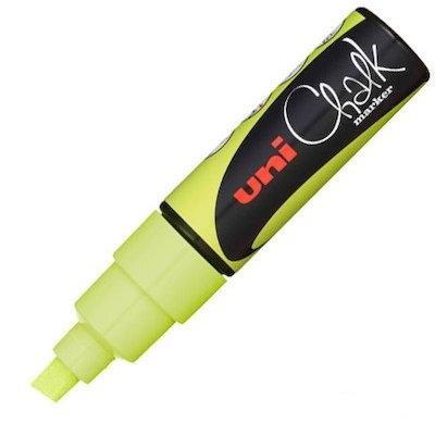 [9940949] UNI-BALL - MARCADOR TIZA LIQUIDA CHALK MARKER PWE-8K 8.0 mm AMARILLO (Ref.140103000)