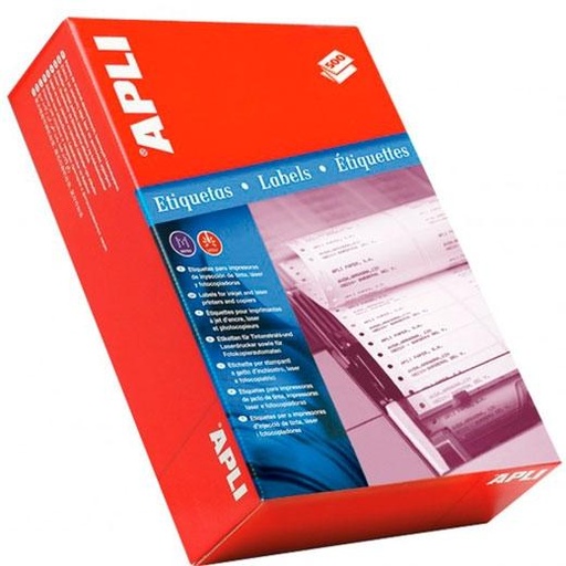 [9932728] APLI - ETIQUETAS ADH.IMPR.CONTINUO CAJA 500h SALIDA 1 BLANCAS 88,9x36 mm .000 uds.(00004) (Ref.4)