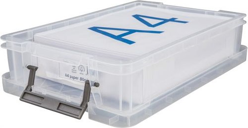 [2075152] ARCHIVO 2000 - ORGANIZADOR PLASTICO TRANSPARENTE CON TAPA0,55 LITROS 40X100X220 MM (Ref.RU0.55 CS TP)