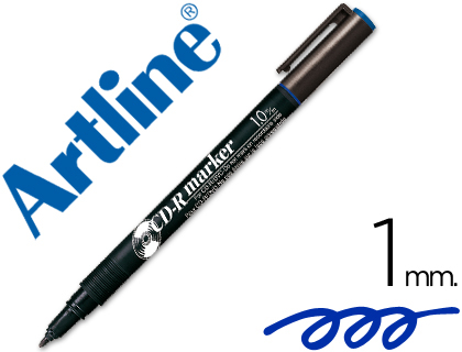 [2026969] ARTLINE - ROTULADOR PARA CD PUNTA DE FIBRA PERMANENTE EK-884 AZUL -PUNTA REDONDA 1.0 MM (Ref.EK-884-A)