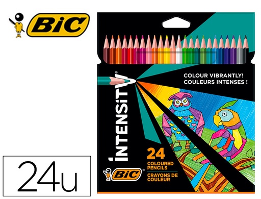 [9156963] BIC - Lapices de colores intensity caja de 24 unidades colores surtidos (Ref. 9641481)