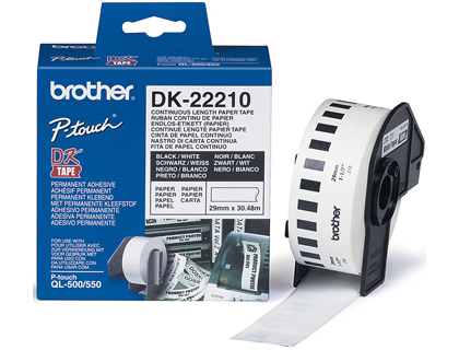 [2092892] BROTHER - CINTA DE PAPEL CONTINUO PARA IMPRESORAS QL -29MMX30,48MTS- (Ref.DK-22210)