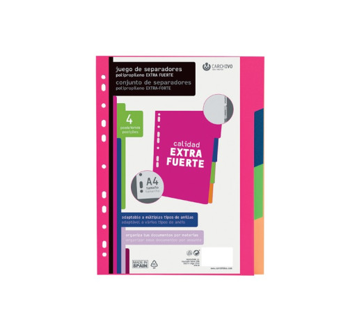 [1923286] CARCHIDEA - Separador polipropileno extra fuerte, 6 posiciones (Ref.49050699)