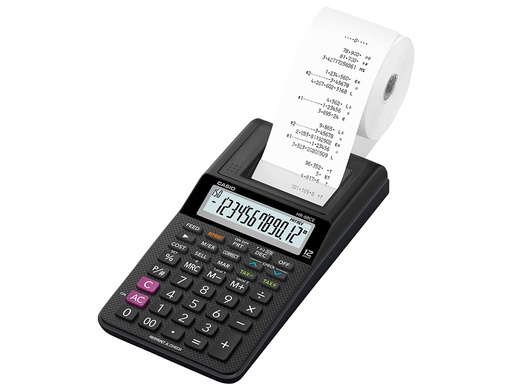 [1937222] CASIO - Calculadora Impresora 12 Digitos HR-8RCE (Ref.HR-8RCE-BK-W-EC)