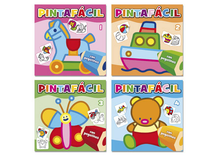 [2076193] CUADERNO PARA COLOREAR PINTA FACIL CON ADHESIVOS 72 PAGINAS210X210 MM (Ref.CPC099)