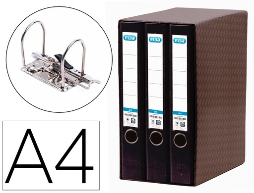 [9023117] ELBA - Módulo Archivador 3ud A4 Lomo 50mm Negro (Ref.100580060)