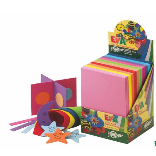 [1218737] FAIBO - Expositor Goma Eva 100ud 10 colores surtidos 20x30cm (Ref.653EXP)