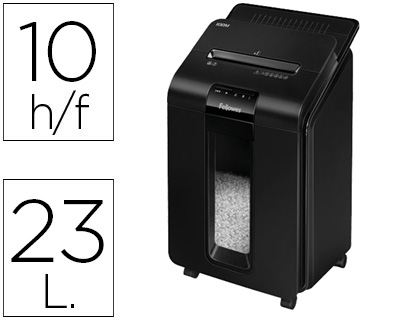 [2154034] FELLOWES - DESTRUCTORA DE DOCUMENTOS AUTO+100M CAPACIDAD DE CORTE 100 HOJAS DESTRUYE GRAPAS CLIPS Y TARJETAS (Ref.4629901)