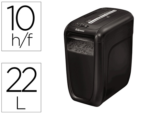 [9058927] FELLOWES - Destructora Personal 60 Cs Capacidad 9h. 22L corte partículas 4x50 mm (Ref.4606101)