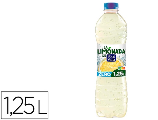 [2159959] FONT VELLA - Agua mineral natural lim0nada zero con zumo de limon botella 1,25 l (Ref. 159164)