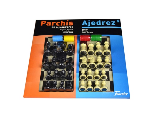 [2043762] FOURNIER - PARCHIS CON AJEDREZ TABLERO GRANDE 4 JUGADORES 41X40X4,8 (Ref.29469)