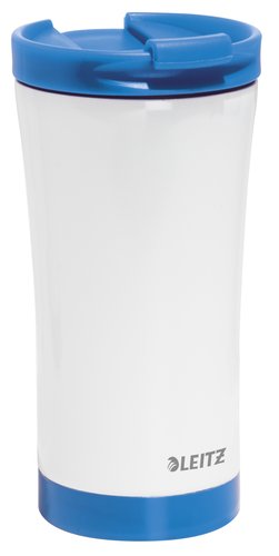 [9156105] LEITZ - Taza wow travel termica doble pared acero inoxidable capacidad 380 ml color azul (Ref. 90140036)