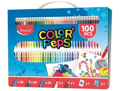 [9156553] MAPED - Estuche pintura color peps kit 100 piezas surtidas (Ref. 907003)