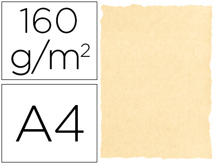 [2058924] MICHEL - PAPEL PERGAMINO DIN A4 160 GR COLOR PERGAMINO CREMA PAQUETE DE 25 HOJAS (Ref.2603)