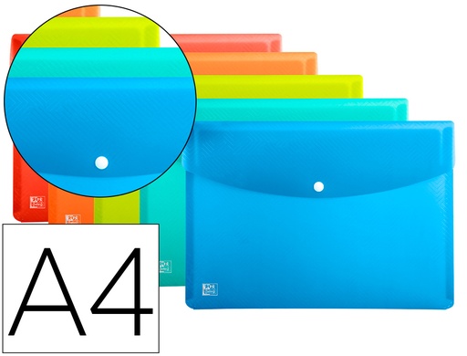 [9155523] OXFORD - Carpeta urban dossier broche polipropileno din A4 pack de 5 colores surtidos (Ref. 400147022)