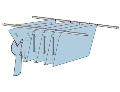 [9049942] PAPERFLOW - Pack 2 railes para Carpetas colgantes (Ref.EORDS.01)