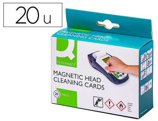 [2059102] Q-CONNECT - TARJETA LIMPIADORA DE BANDA MAGNETICA CAJA DE 20 UNIDADES (Ref.KF17105)
