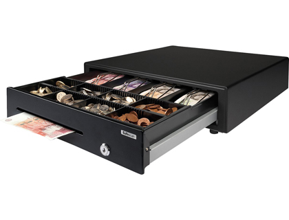 [2154985] SAFESCAN - Cajon portamonedas 4141 410x415x115mm Ranura para billetes Llave electronica SD-4141 (Ref.132-0425)